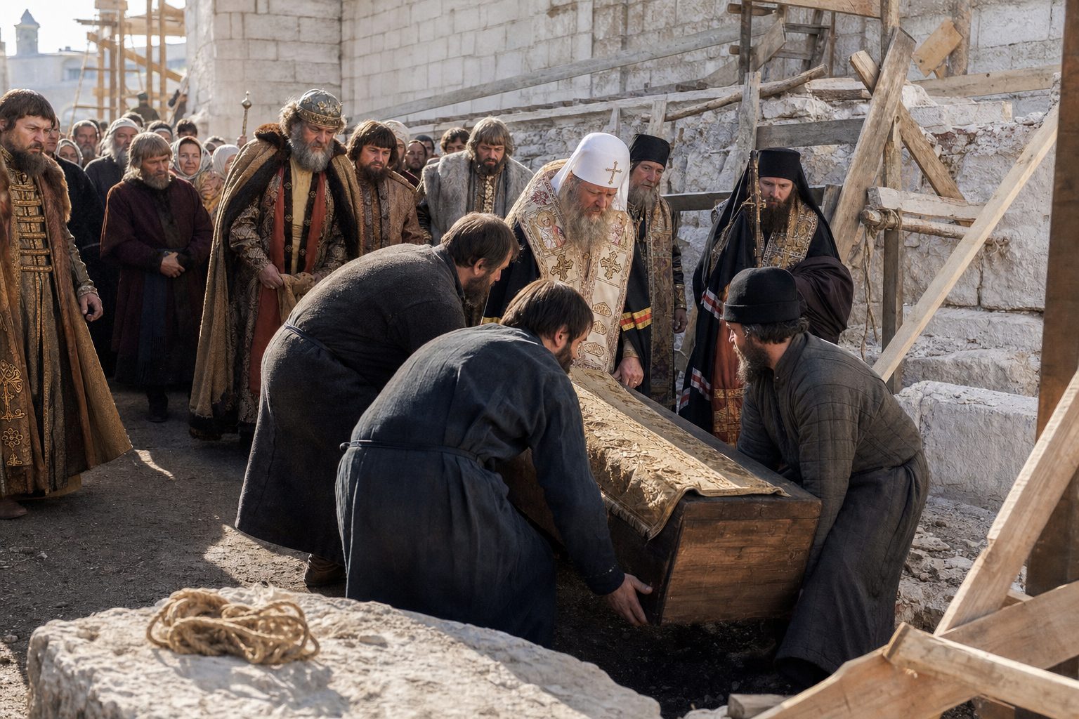 Immagine fotorealistica, Trasferimento delle reliquie dei santi Cipriano, Fosio e Iona, dei miracolosi di Kiev e di tutta la Russia, calendario ortodosso, 2026-06-09, relic_or_church_event